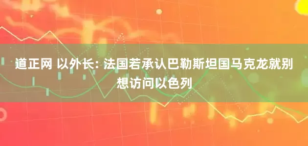 道正网 以外长: 法国若承认巴勒斯坦国马克龙就别想访问以色列